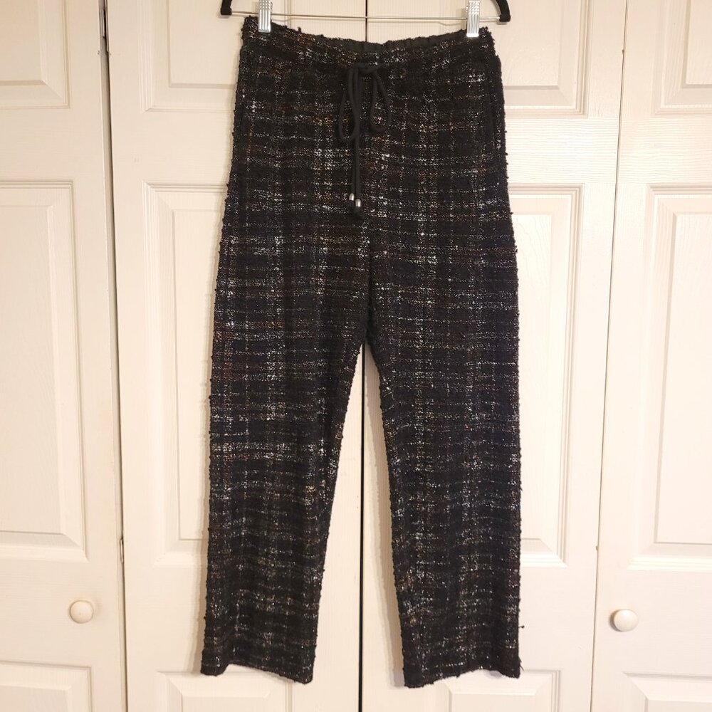 Anthropologie Eva Franco Fritz Metallic Tweed Pull on Pants - Picture 3 of 6